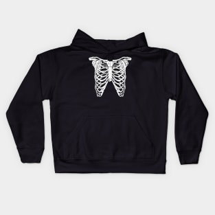 Punk Style Rib Cage Skeleton Kids Hoodie